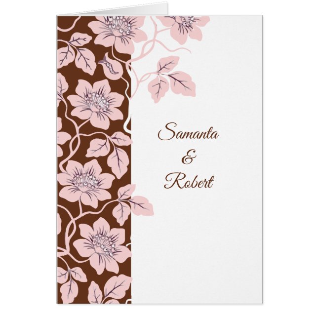 Schöne florale Hochzeitseinladung (Vorne)