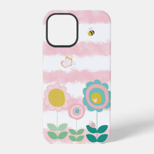 Schöne florale Pastell-Wasserfarben-Streifen Schme iPhone 12 Pro Hülle