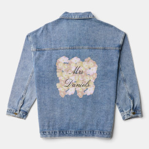 Schöne florale Personalisierung Jeansjacke