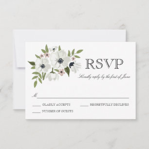 Schöne florale RSVP-Karte RSVP Karte