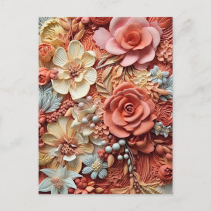 Schöne florale viktorianische elegante schöne Blum Postkarte