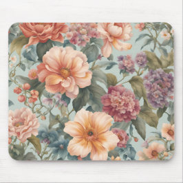Schöne florale Vintage-Blumenmalerei Mousepad
