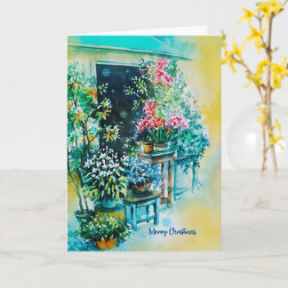 Schöne florale Weihnachtskarte aus Liebe Karte