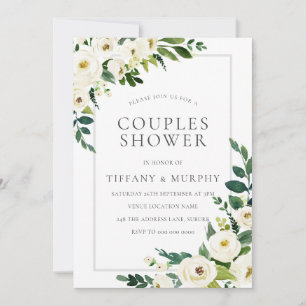 Schöne Florale Wundervolle Elegante Paare Shower Einladung
