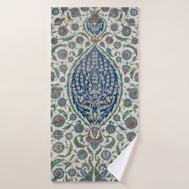 SCHÖNE FLORALTEXTIE BADEHANDTUCH (Badehandtuch)