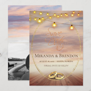 Schöne Florida Strand, hell und dein Bild I Einladung