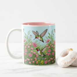 Schöne Flying Humminbirds Zweifarbige Tasse