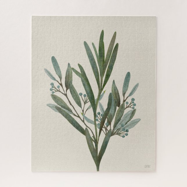 Schöne Foliage | Sage Green Pflanze Puzzle (Vertikal)