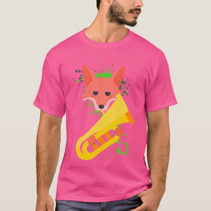 Schöne Fox Playing The Tuba Brass Music Orchest T-Shirt