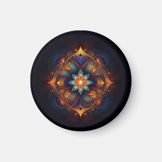 Schöne Fraktale Lilie Magnet
