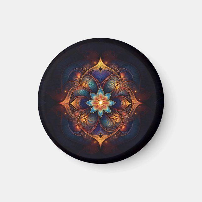 Schöne Fraktale Lilie Magnet (Vorne)