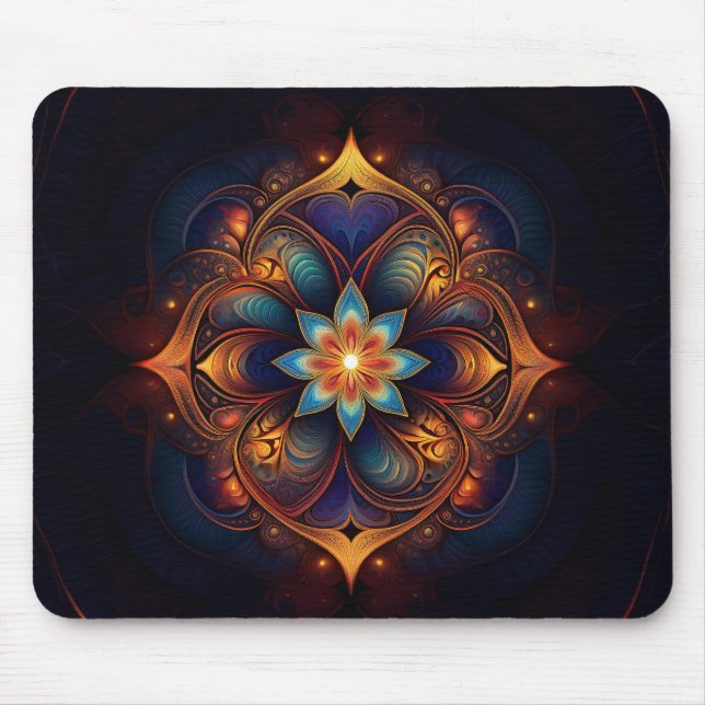 Schöne Fraktale Lilie Mousepad (Vorne)