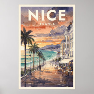 Schöne Frankreich Vintage Reise Poster