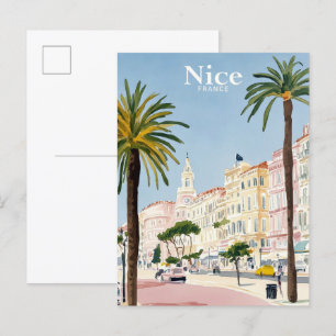 Schöne Frankreich-Wasserfarbenmalerei Reise Postkarte