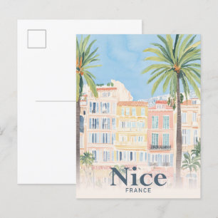 Schöne Frankreich-Wasserfarbenmalerei Reise Postkarte
