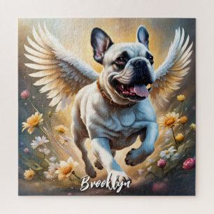 Schöne französische Bulldog & Angel Wings Puzzle