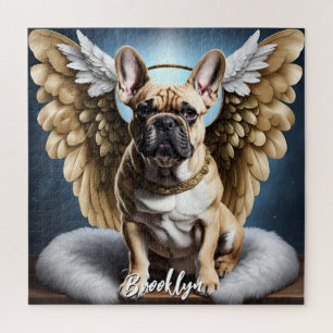 Schöne französische Bulldog & Angel Wings Puzzle