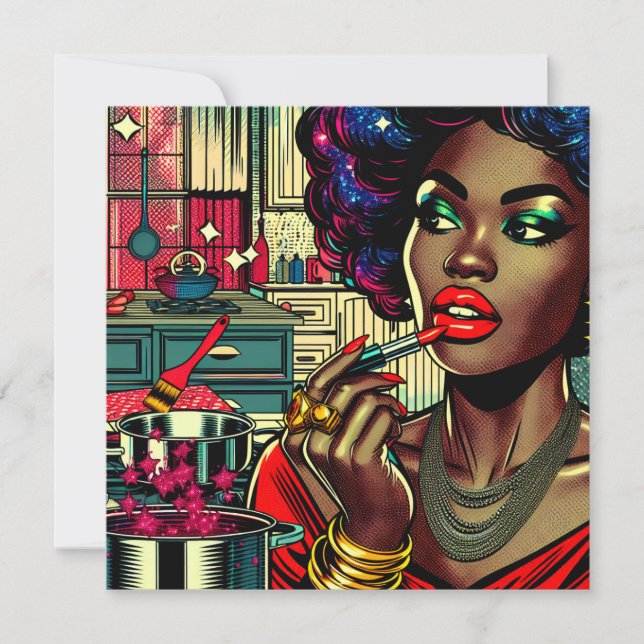 Schöne Frau am Lipstick (Vorderseite)