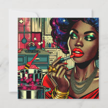 Schöne Frau am Lipstick