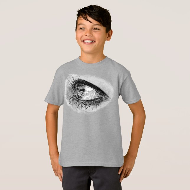 Schöne Frau Auge in vollem Mascara T-Shirt (Vorne ganz)