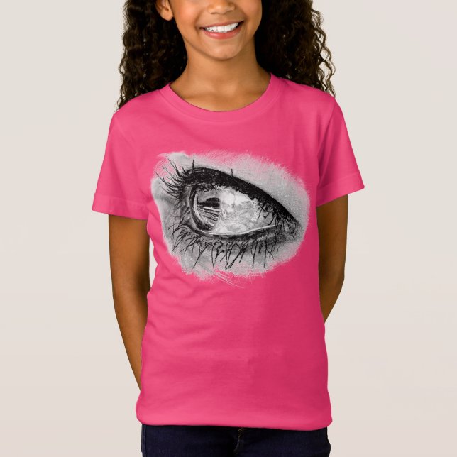Schöne Frau Auge in vollem Mascara T-Shirt (Vorderseite)