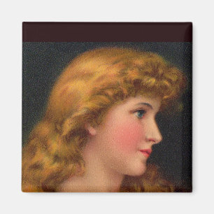 schöne Frau aus dem 19. Jahrhundert Magnet