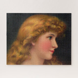 schöne Frau aus dem 19. Jahrhundert Puzzle