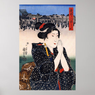 Schöne Frau Bijin-GA, Utagawa Kuniyoshi Poster