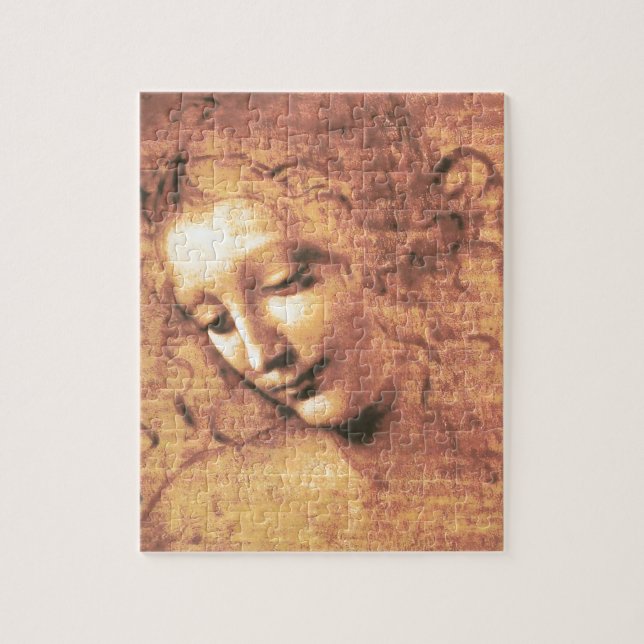 Schöne Frau durch Leonardo da Vinci Puzzle (Vertikal)