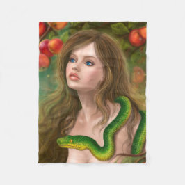 Schöne Frau Eve und Schlange. Fleecedecke