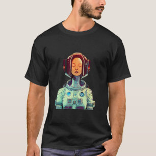 Schöne Frau in einem Cyberpunk-Space-Anzug Traum 1 T-Shirt