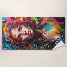 Schöne Frau in Farbe