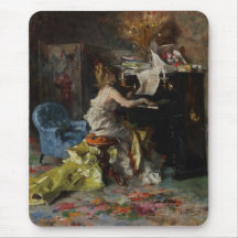 Schöne Frau Klavierspielen (von Boldini)
