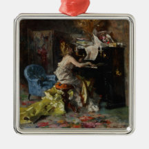 Schöne Frau Klavierspielen (von Boldini)