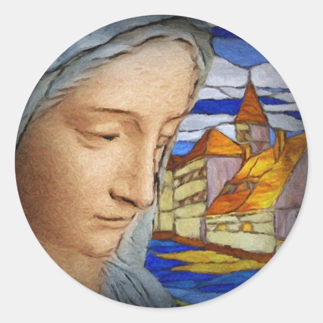 Schöne Frau, Marie genannt Runder Aufkleber (Vorderseite)