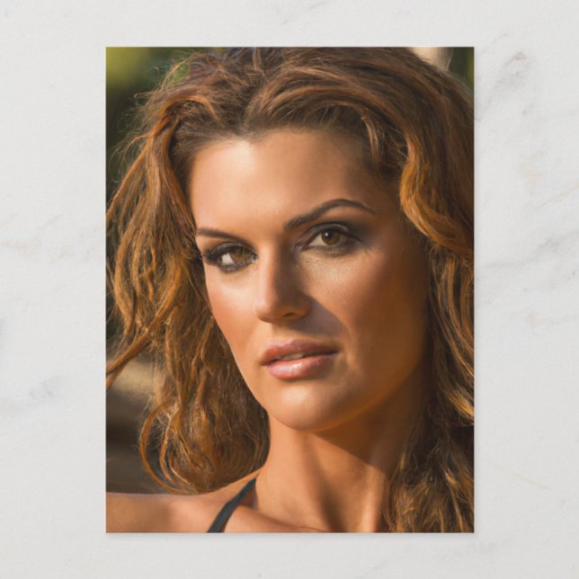 Schöne Frau Postkarte (Vorderseite)