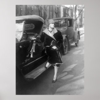 Schöne Frau und Autos, 1926 Poster