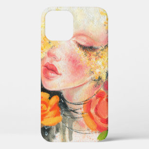 Schöne Frau und Blume Case-Mate iPhone Hülle