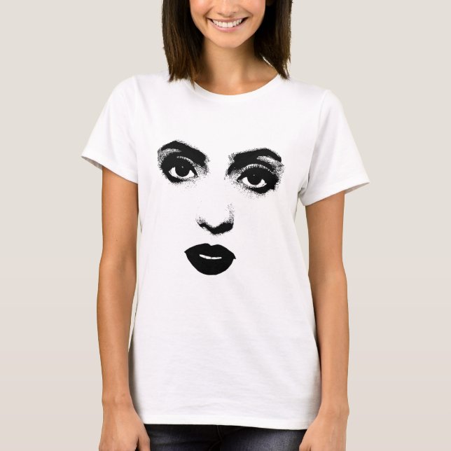 Schöne Frauen Augen Lippen Schminken Gesicht Origi T-Shirt (Vorderseite)