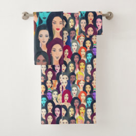 Schöne Frauen Badhandtuch Set