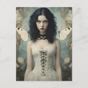 Schöne Frauen in gotischen Kleidung Postkarte