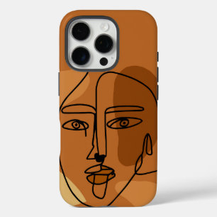 Schöne Frauen Linie Art Tough iPhone Gehäuse 16 Pro Hülle