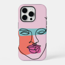 Schöne Frauen Linie Art Tough iPhone Gehäuse