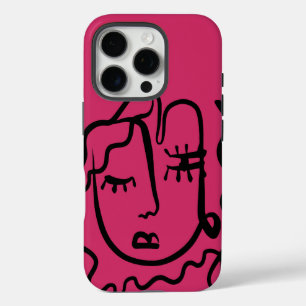 Schöne Frauen Linie Art Tough iPhone / iPad Gehäus 16 Pro Hülle