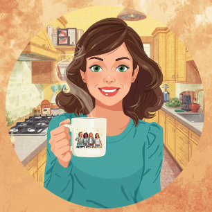 Schöne Frauen mit Zielstrebigkeit Kaffeetasse