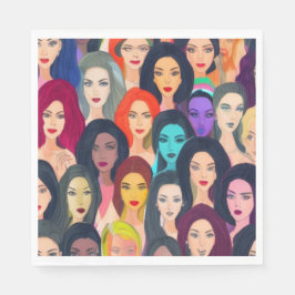 Schöne Frauen Serviette