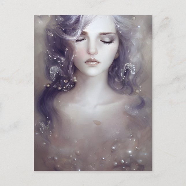 Schöne Friedliche Frau Postkarte (Vorderseite)