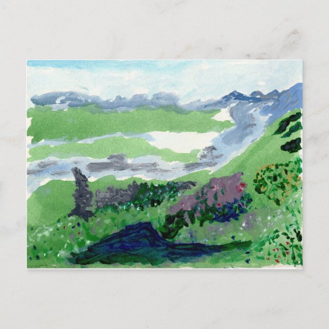 Schöne friedliche Landschaft Postkarte (Vorderseite)