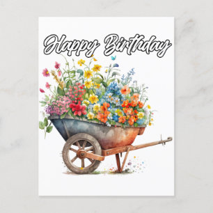 Schöne frische Blumen Alles Gute zum Geburtstag Postkarte