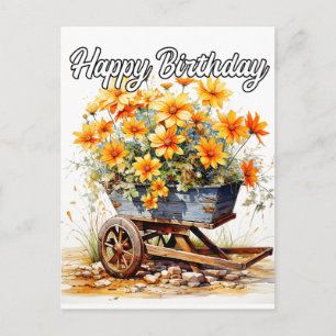 Schöne frische Blumen Alles Gute zum Geburtstag Postkarte